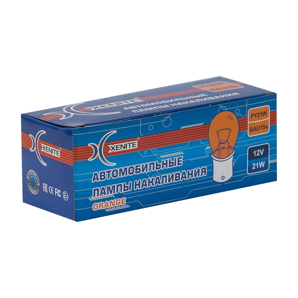 Автомобильные лампы накаливания XENITE PY21W (BAU15s) Orange 12V
