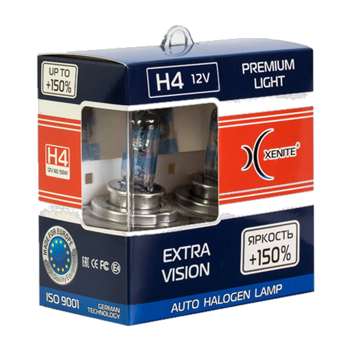 Автомобильные галогенные лампы XENITE PREMIUM H4 EXTRA VISION +…