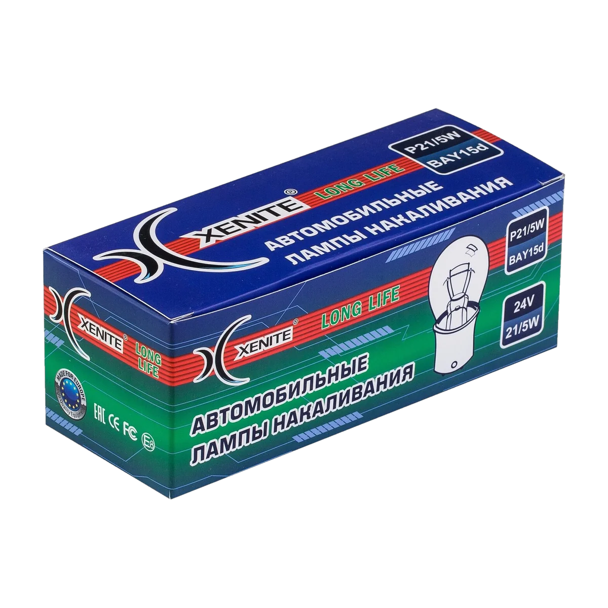 Автомобильные лампы накаливания XENITE LONG LIFE P21/5W 24V